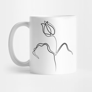 Tulip | One Line Artist | Minimal Art | One Line Art | Minimalist Mug